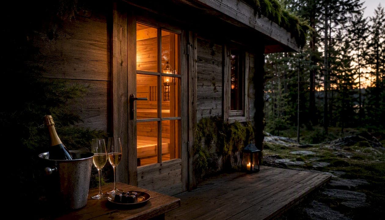 Romantic sauna evening for couples: bookable UK ideas